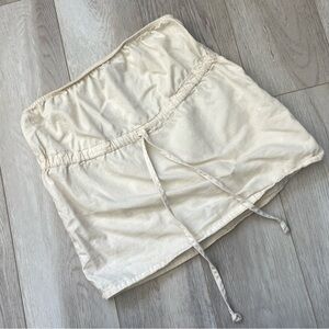 Brandy Melville Top cotton strapless tube crop womens Cream (one size) coquette